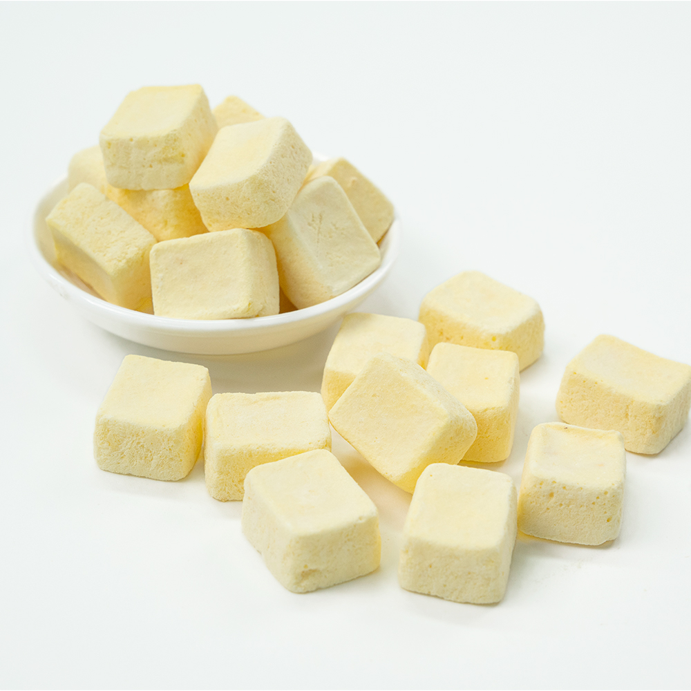 Freeze Dried Yogurt Cube - Yellow Peach Flavor | 3g 1kg Bulk Pack