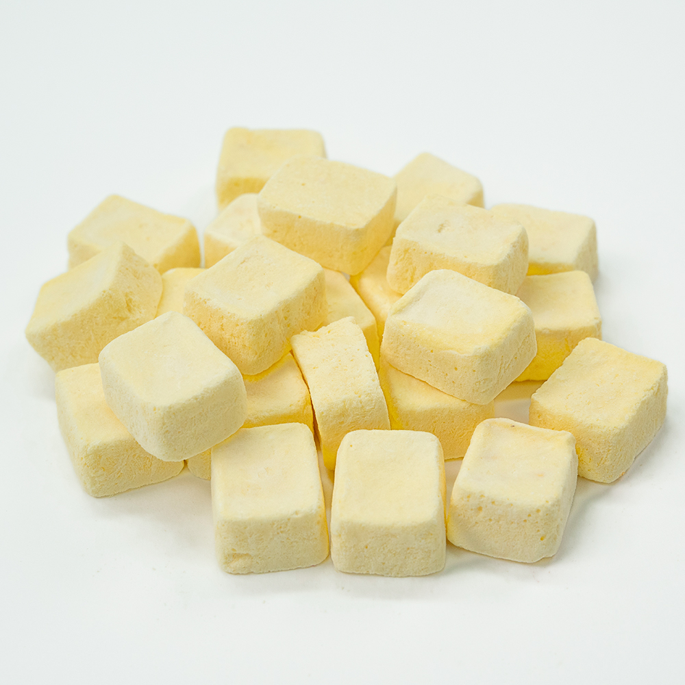 Freeze Dried Yogurt Cube - Yellow Peach Flavor | 3g 1kg Bulk Pack