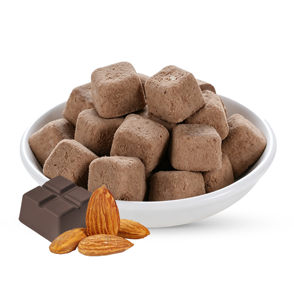 Freeze-Dried Chocolate Almond Flavor Cube | 1kg Bulk Pack