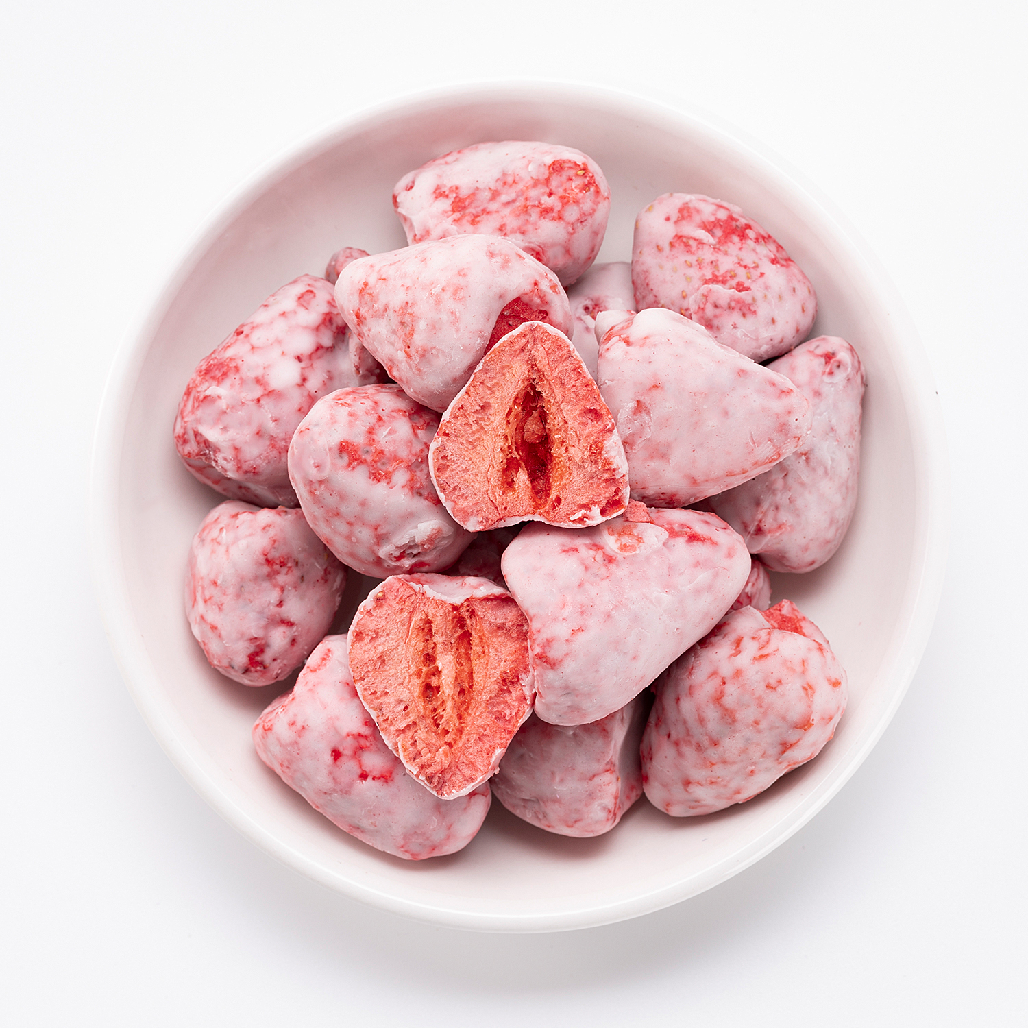 Freeze-Dried Strawberry with Milk Flavored Coating | 1kg Bulk Pack