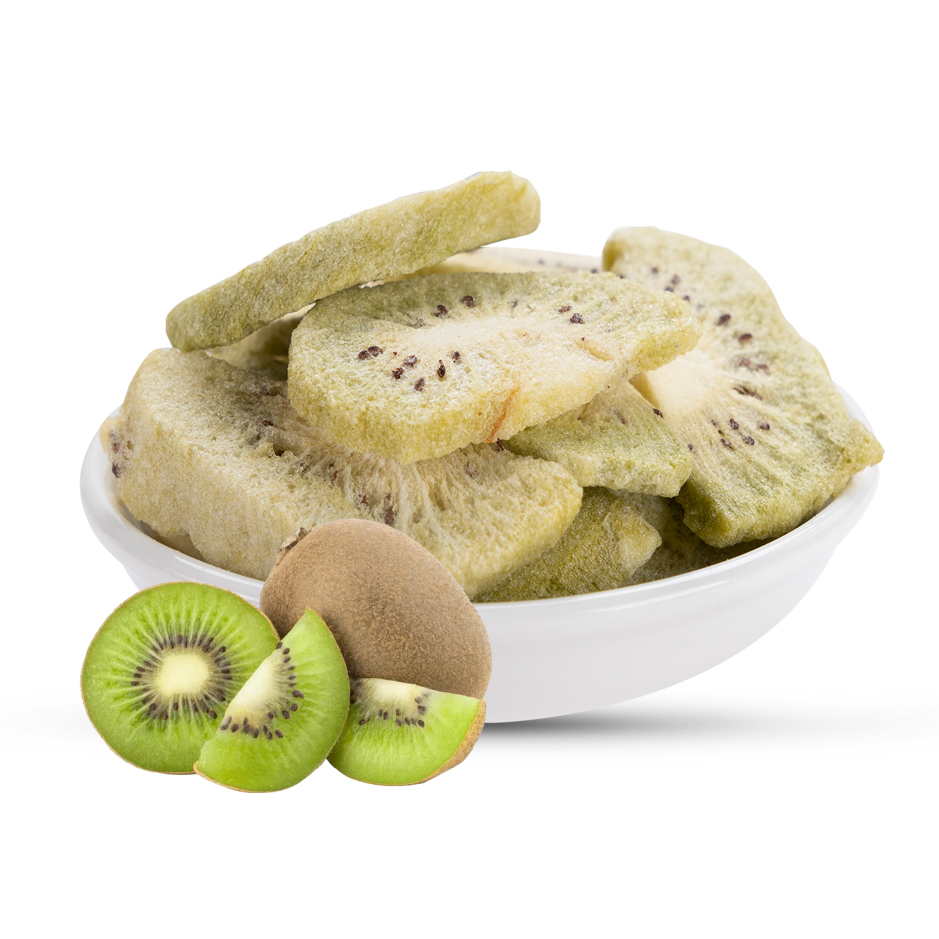 Freeze Dried Kiwi Fruit Slice (Halved) | Sugared 1kg Bulk Pack