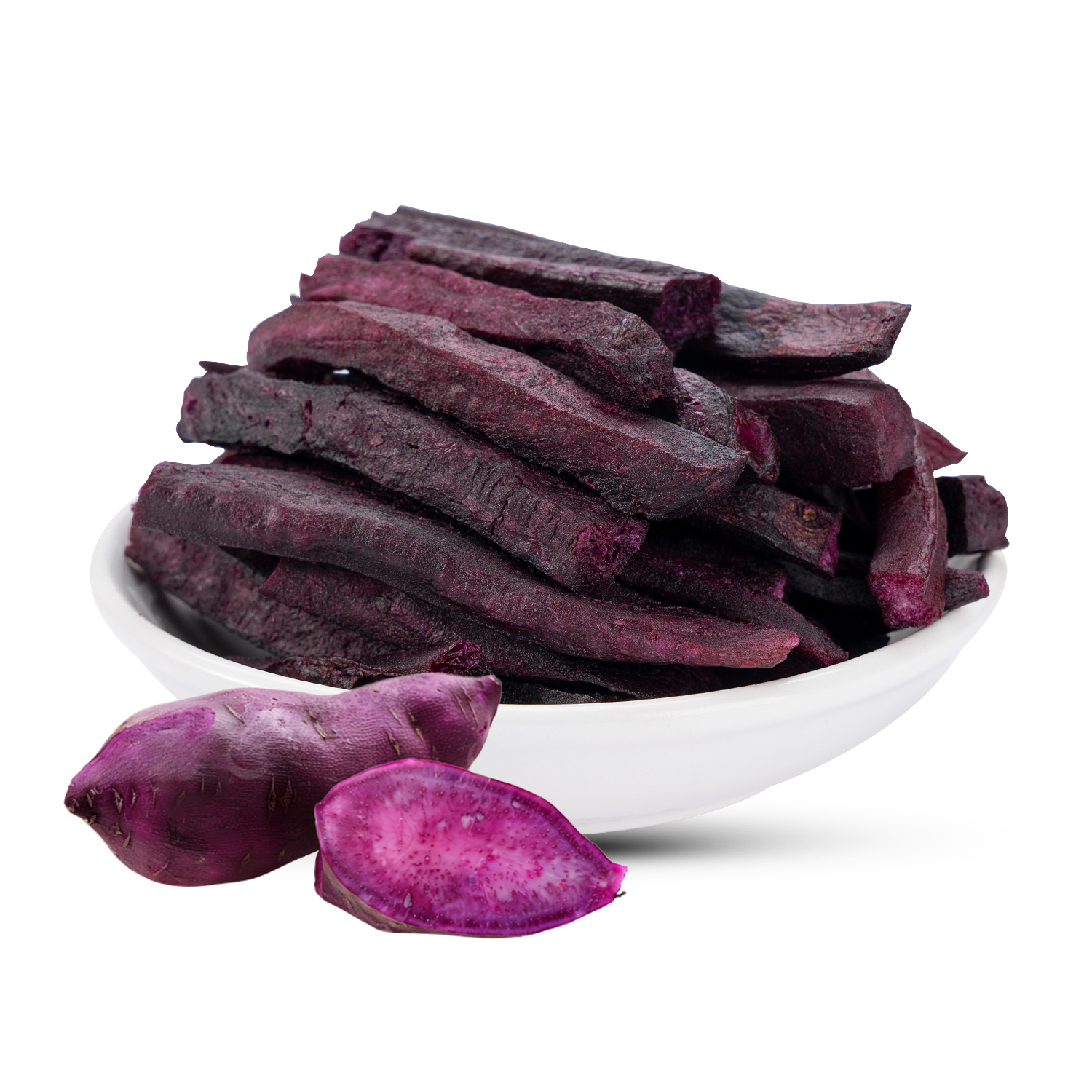 Vacuum Fried Purple Sweet Potato Strips | 10kg Bulk Pack
