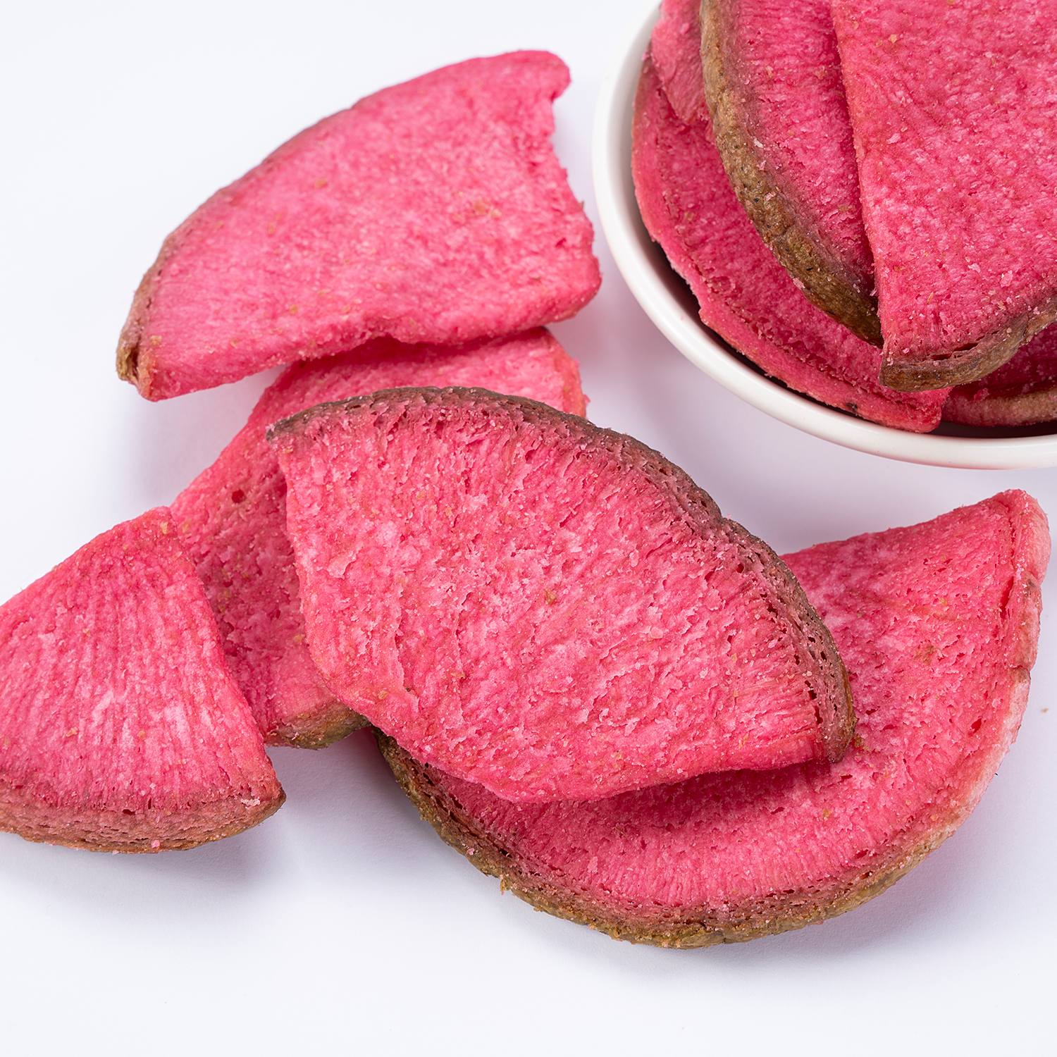 Vacuum Fried Red Core Radish Slices | 10kg Bulk Pack