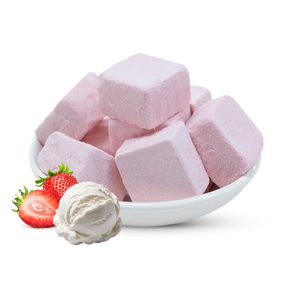 Freeze-Dried Strawberry Ice Cream Flavor Cubes | 1kg Bulk Pack