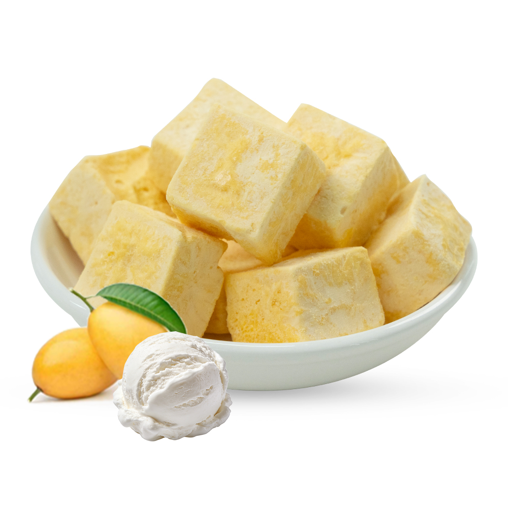 Freeze-Dried Mango Ice Cream Flavor Cubes 1kg Bulk Pack