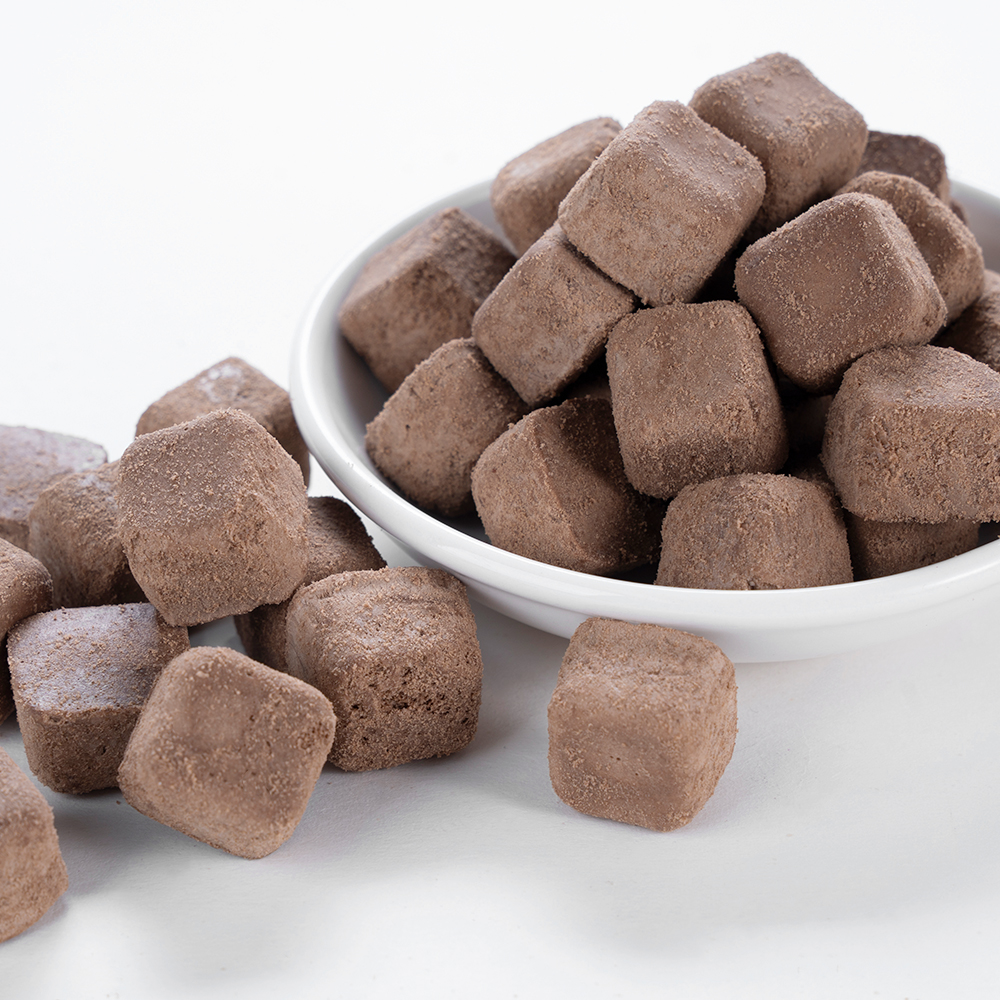 Freeze-Dried Chocolate Almond Flavor Cube | 1kg Bulk Pack