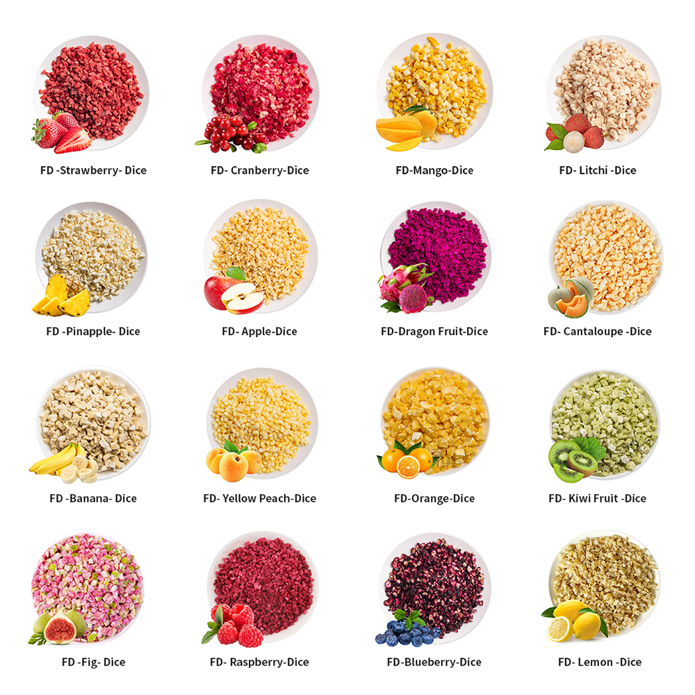 Freeze Dried Fruits& Vegetables Dices |  1kg Bulk Pack