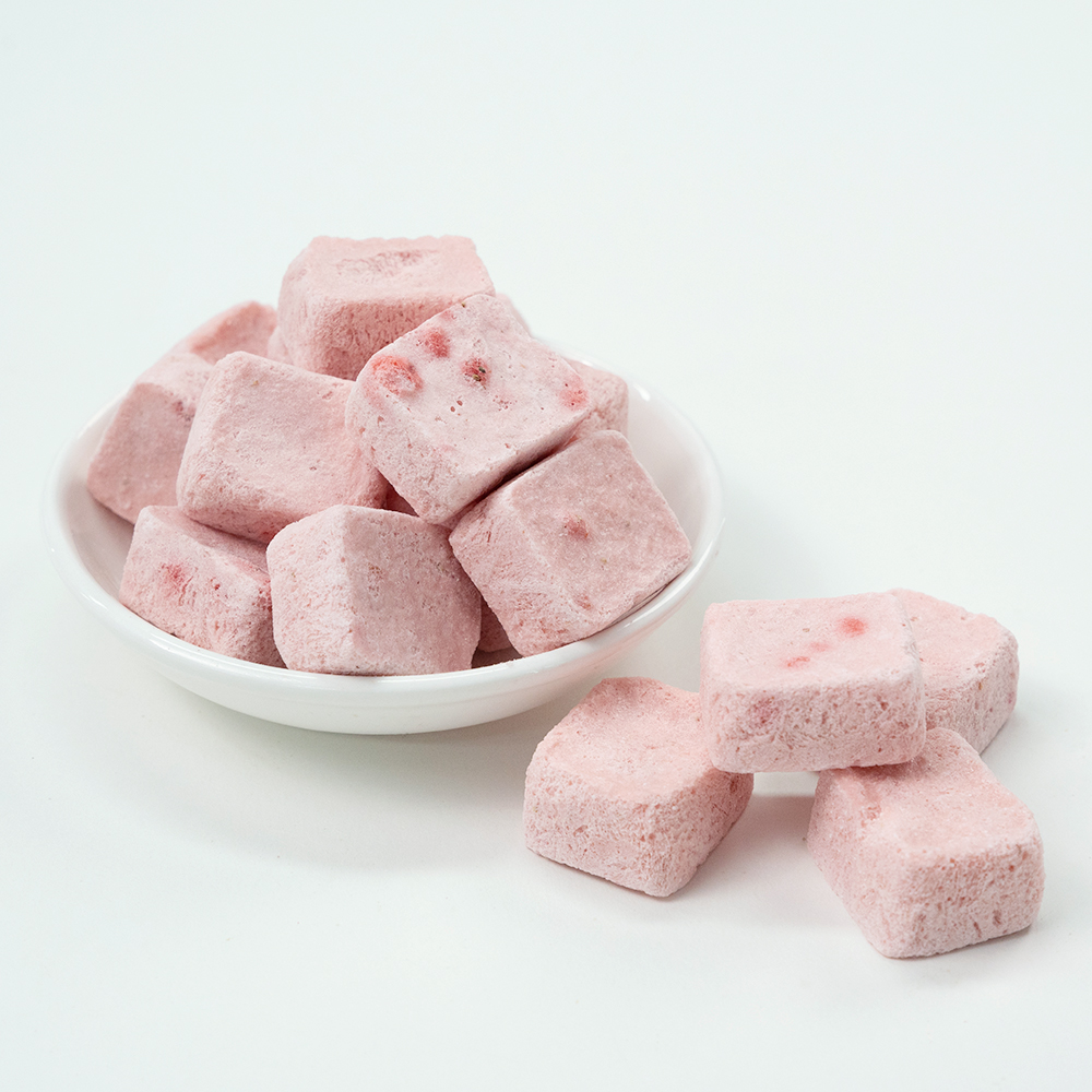 Freeze Dried Yogurt Cube - Strawberry Flavor | 3g 1kg Bulk Pack