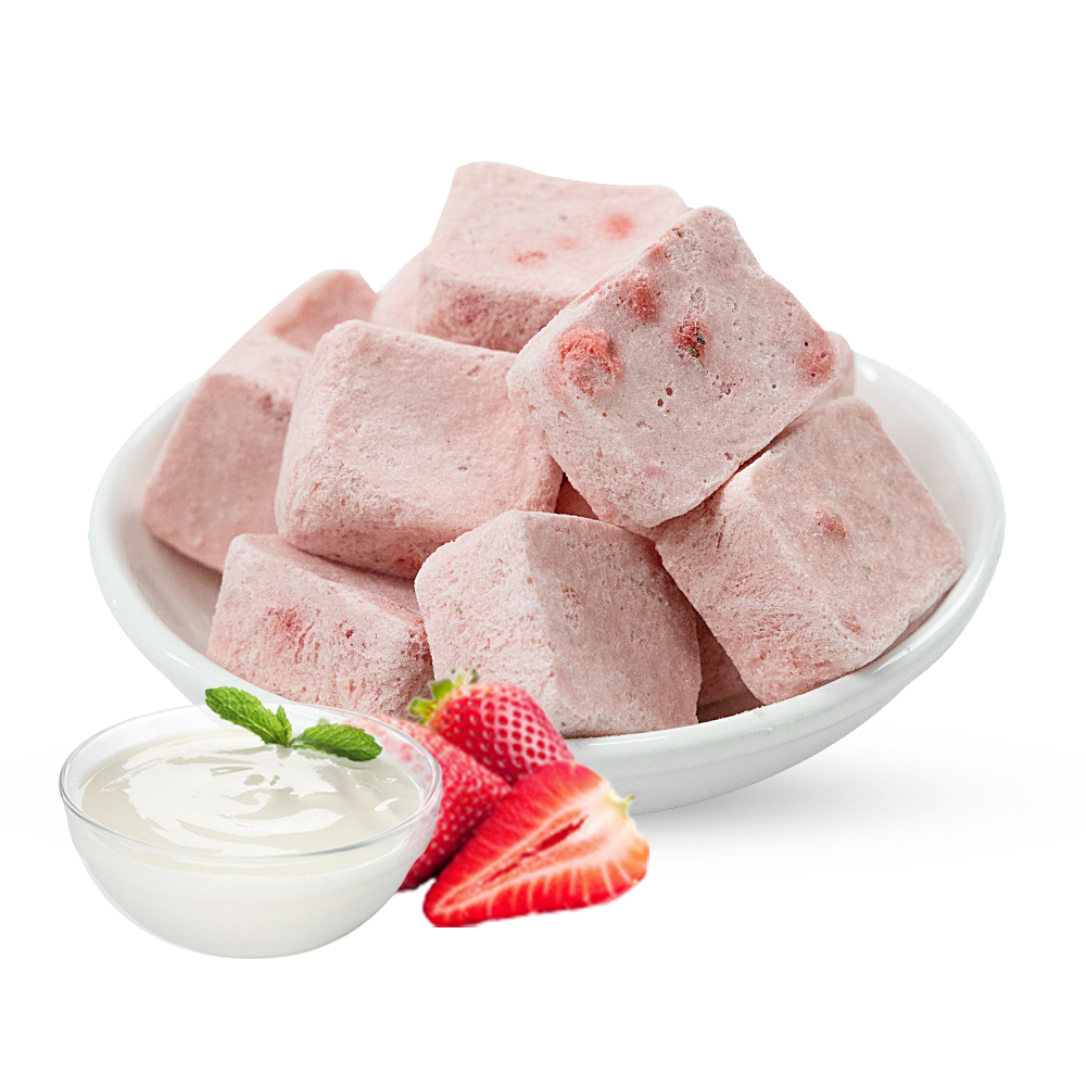 Freeze Dried Yogurt Cube - Strawberry Flavor | 3g 1kg Bulk Pack